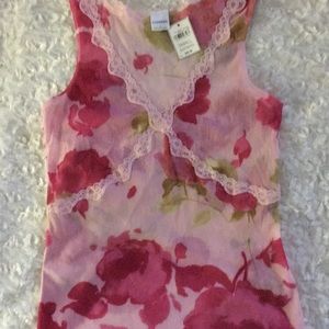 Express Floral Sheer Camisole NWT